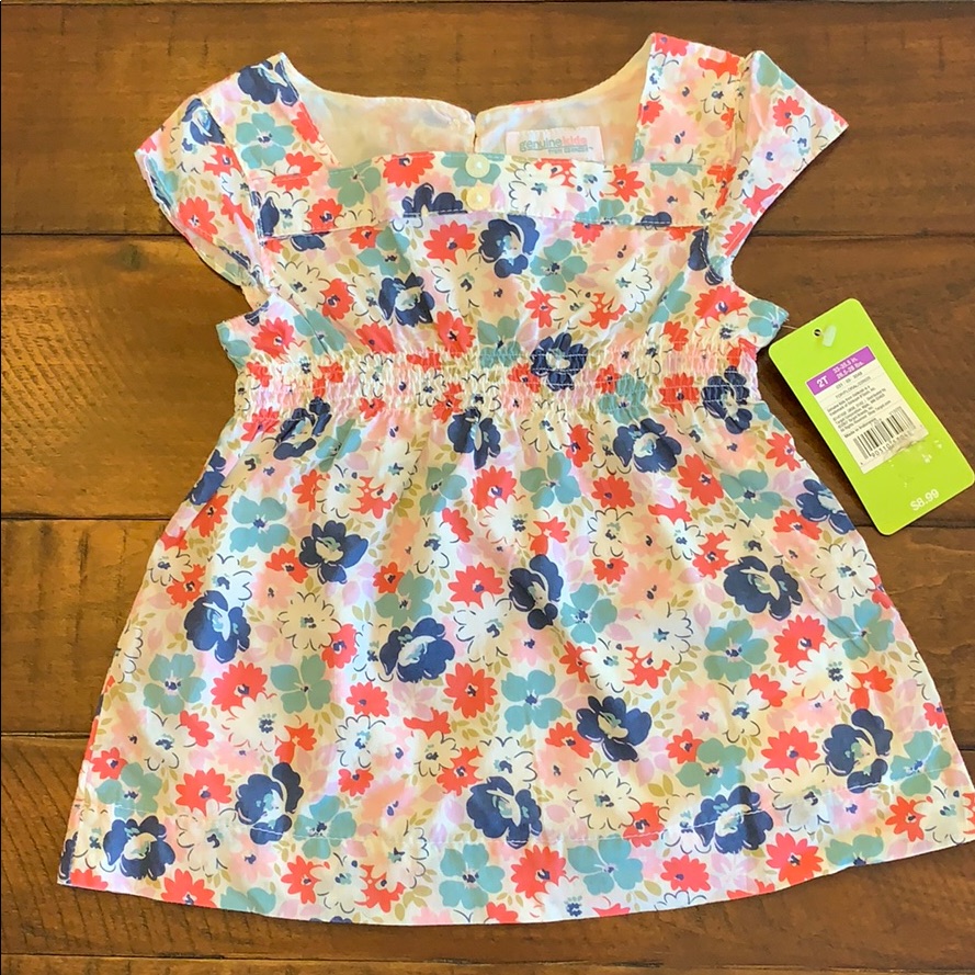 Floral Cotton Blouse Nwt 2t